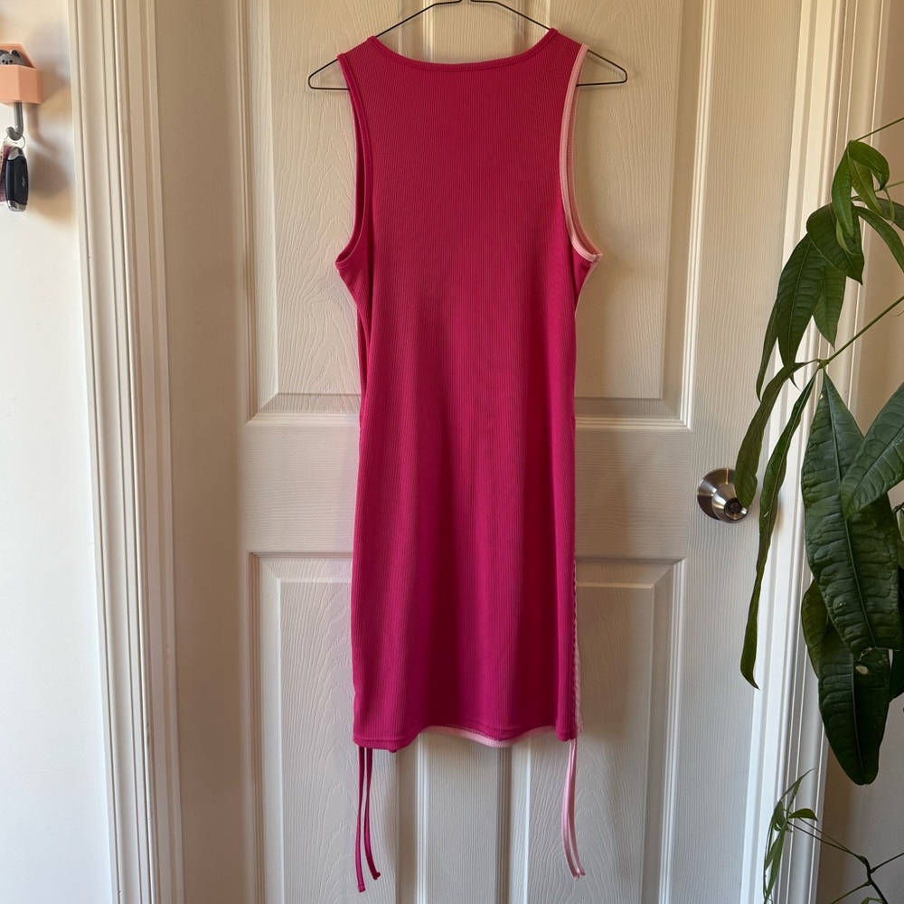 Bodycon Ribbed Ruched Dress - Picture 2 of 7